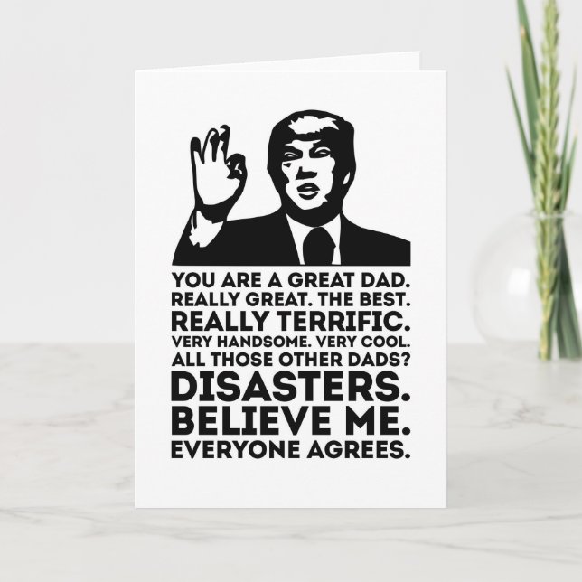 Funny Trump Birthday Card for Dad, Great Dad Card (Front)