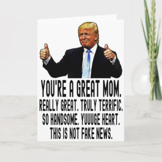 Funny Trump Birthday Card for Mum, Mother's Day