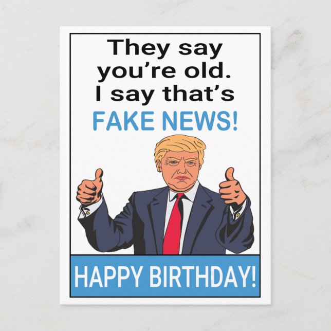 Funny Trump Birthday Gift Postcard (Front)
