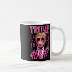 Funny Trump Bubble Gum 1776 Pink Flag Coffee Mug
