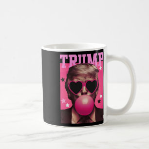 Funny Trump Bubble Gum Pink With Sungl Heart Coffee Mug