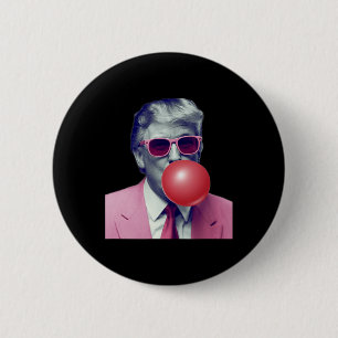 Funny Trump Bubble Gum Yum Gifts  6 Cm Round Badge