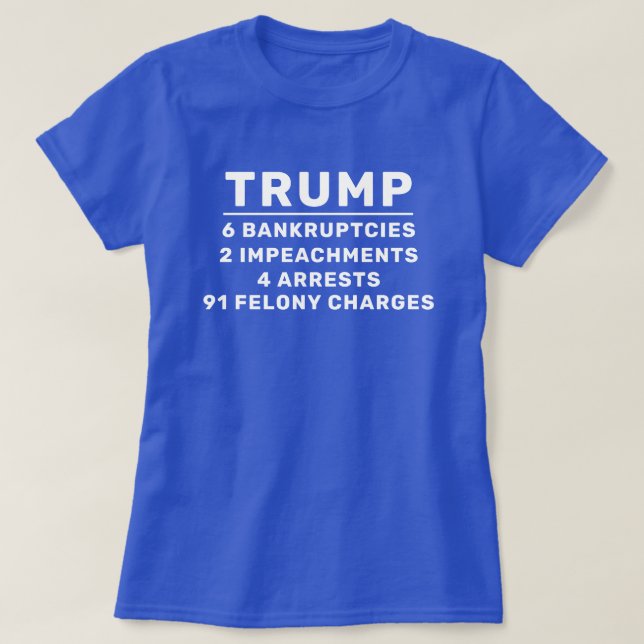 Funny Trump By the Numbers T-Shirt (Design Front)