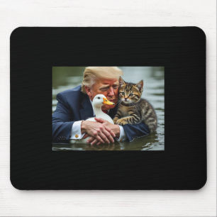 Funny Trump Cat And Duck Memes Christmas Halloween Mouse Pad