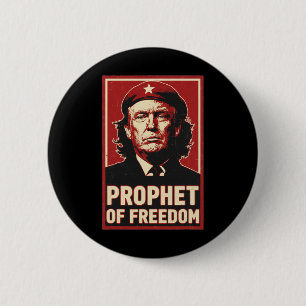 Funny Trump Che Guevara Prophet Of Freedom Lover 6 Cm Round Badge