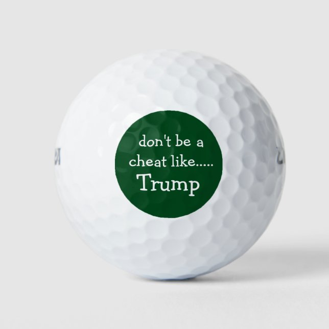 Funny Trump Cheats At Golf Golf Balls (Front)