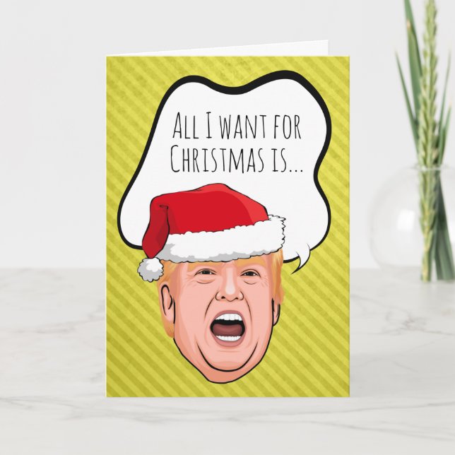 Funny Trump Christmas: All I want is a recount Card (Front)