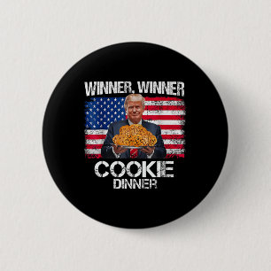 Funny Trump Christmas Design Winner Winner Cookie 6 Cm Round Badge
