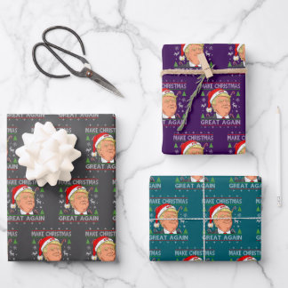 Funny Trump Christmas Gift Wrap