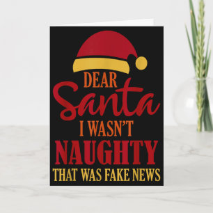 Funny Trump Christmas Pajamas Fake News Card