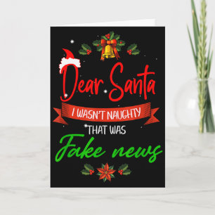 Funny Trump Christmas Pajamas Fake News Card