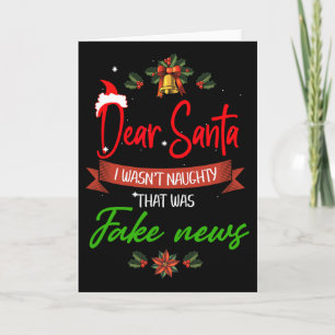 Funny Trump Christmas Pyjamas Fake News Card
