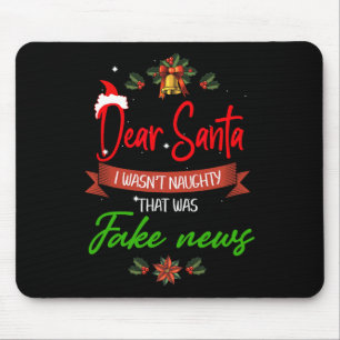 Funny Trump Christmas Pyjamas Fake News Mouse Pad