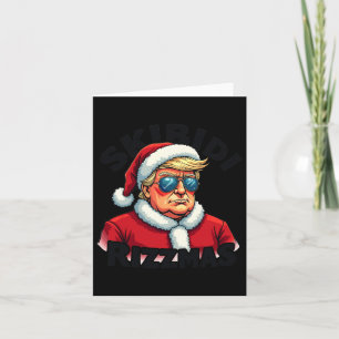 Funny Trump Christmas Santa Claus Trump Skibidi Ri Card