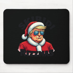 Funny Trump Christmas Santa Claus Trump Skibidi Ri Mouse Pad