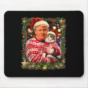 Funny Trump Christmas Sweater For Cat Lovers Xmas  Mouse Pad