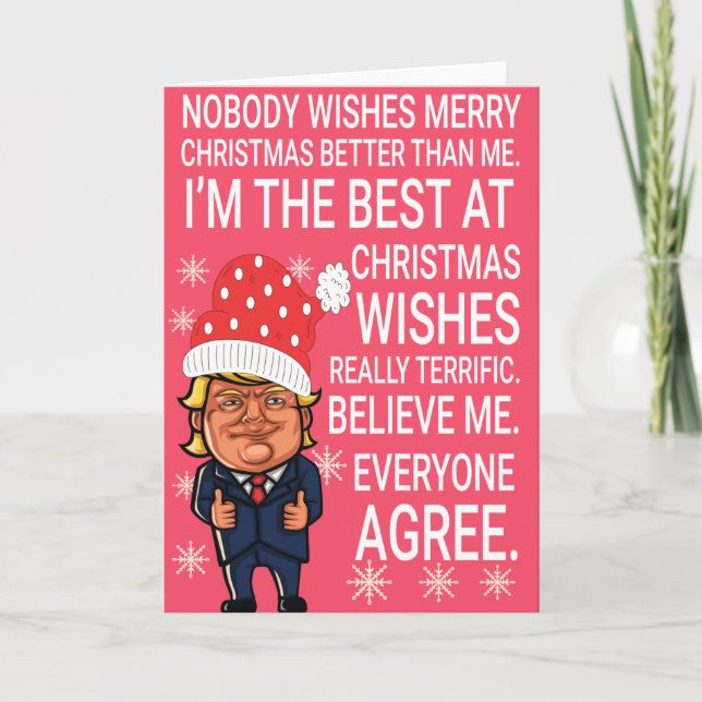 Funny Trump Christmas Wishes Card (Front)