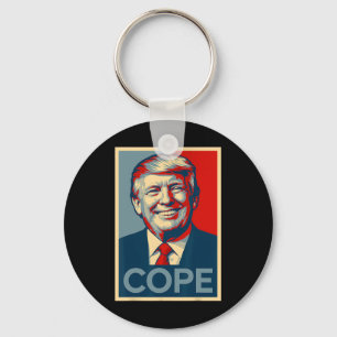 Funny Trump Cope Parody – Political Meme Key Ring