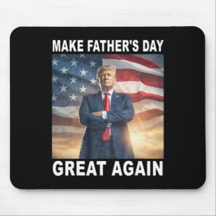 Funny Trump Dad Make Father's Day Great Again Usa Mouse Pad