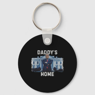 Funny Trump Daddy’s Home White House 2024 1 Key Ring