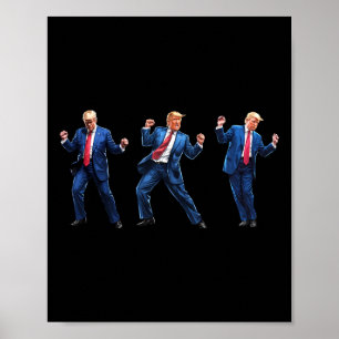 Funny Trump Dance Christmas Xmas Pyjamas Holiday Poster
