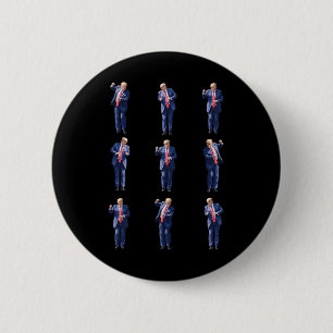 Funny Trump Dance Dancing Like A Felon Vote Trump  6 Cm Round Badge