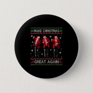 Funny Trump Dance Make Christmas Great Again Ugly 6 Cm Round Badge