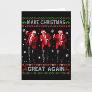 Funny Trump Dance Make Christmas Great Again Ugly Card