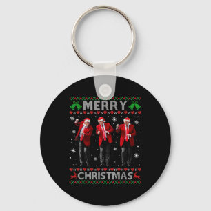 Funny Trump Dance Merry Christmas Ugly Xmas Key Ring