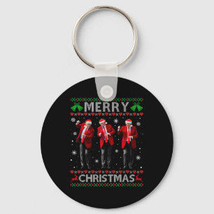 Funny Trump Dance Merry Christmas Ugly Xmas Sweate Key Ring