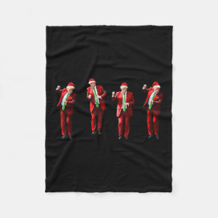 Funny Trump Dance Santa Claus Christmas Xmas Fleece Blanket