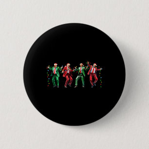 Funny Trump Dance Santa Claus Christmas Xmas Pajam 6 Cm Round Badge