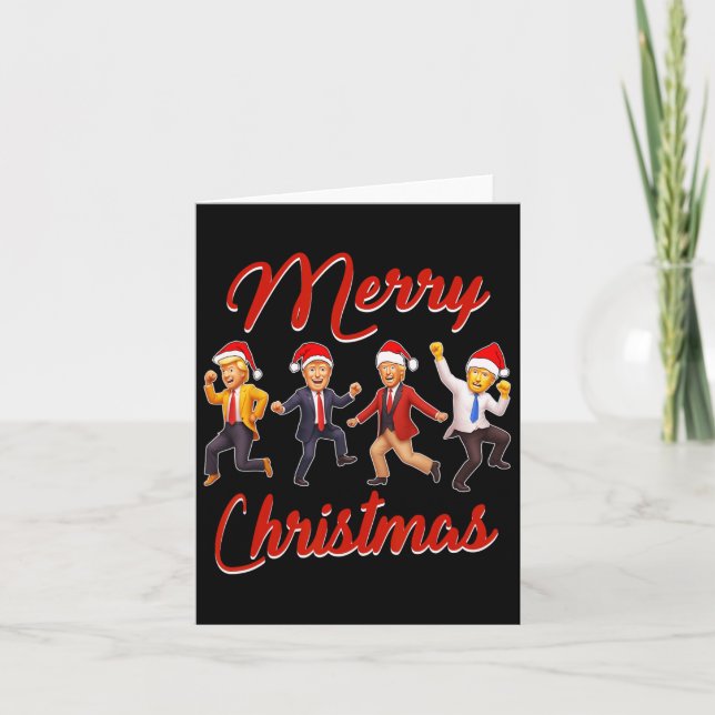 Funny Trump Dance Santa Claus Christmas Xmas Pajam Card (Front)