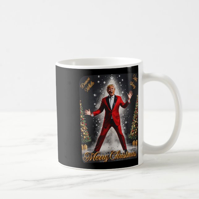 Funny Trump Dance Santa Claus Christmas Xmas Pajam Coffee Mug (Right)