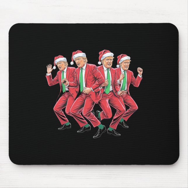 Funny Trump Dance Santa Claus Christmas Xmas Pajam Mouse Pad (Front)