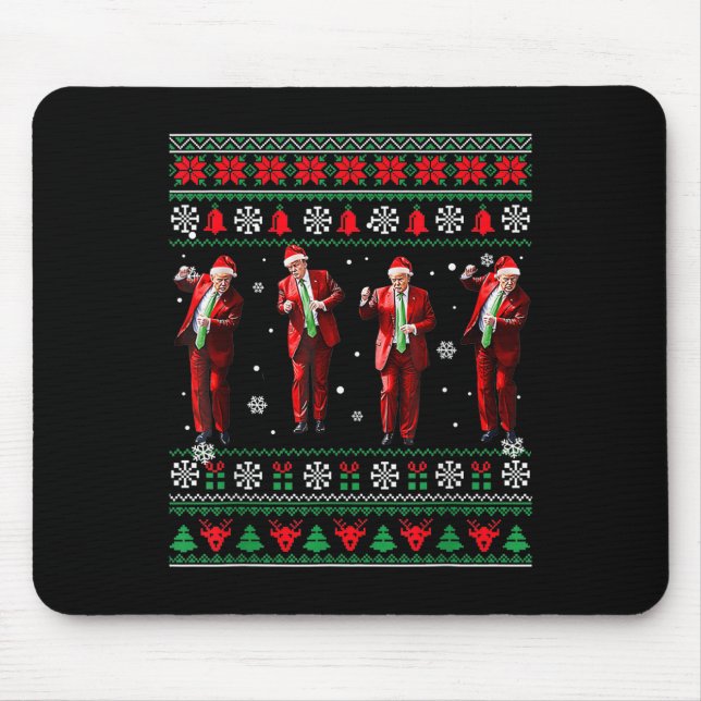 Funny Trump Dance Santa Claus Christmas Xmas Pajam Mouse Pad (Front)