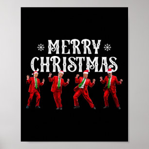 Funny Trump Dance Santa Claus Christmas Xmas Pajam Poster