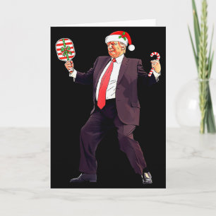 Funny Trump Dance Santa Claus Christmas Xmas Pickl Card