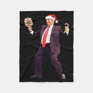 Funny Trump Dance Santa Claus Christmas Xmas Pickl Fleece Blanket