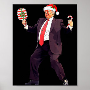 Funny Trump Dance Santa Claus Christmas Xmas Pickl Poster