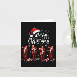 Funny Trump Dance Santa Claus Merry Christmas Card
