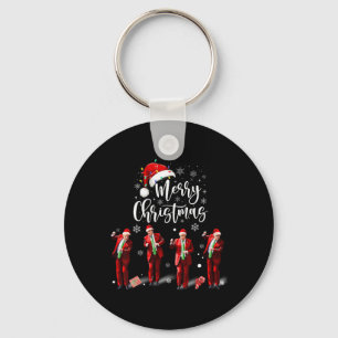 Funny Trump Dance Santa Claus Merry Christmas Key Ring