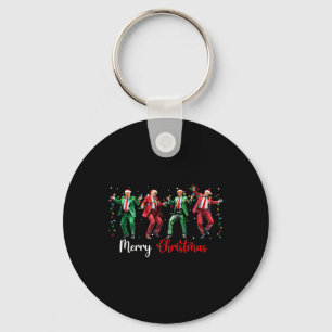 Funny Trump Dance Santa Claus Merry Christmas Paja Key Ring