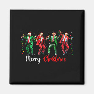Funny Trump Dance Santa Claus Merry Christmas Paja Magnet