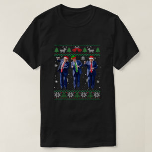 Funny Trump Dance Xmas President 47 Christmas Ugly T-Shirt