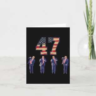 Funny Trump Dancing America 47 Trump Dance Men Wom Card