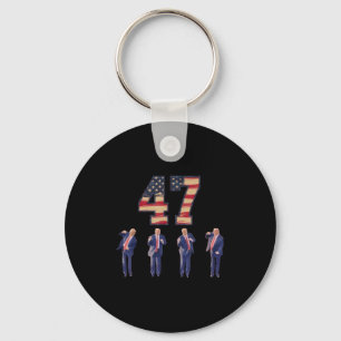 Funny Trump Dancing America 47 Trump Dance Men Wom Key Ring