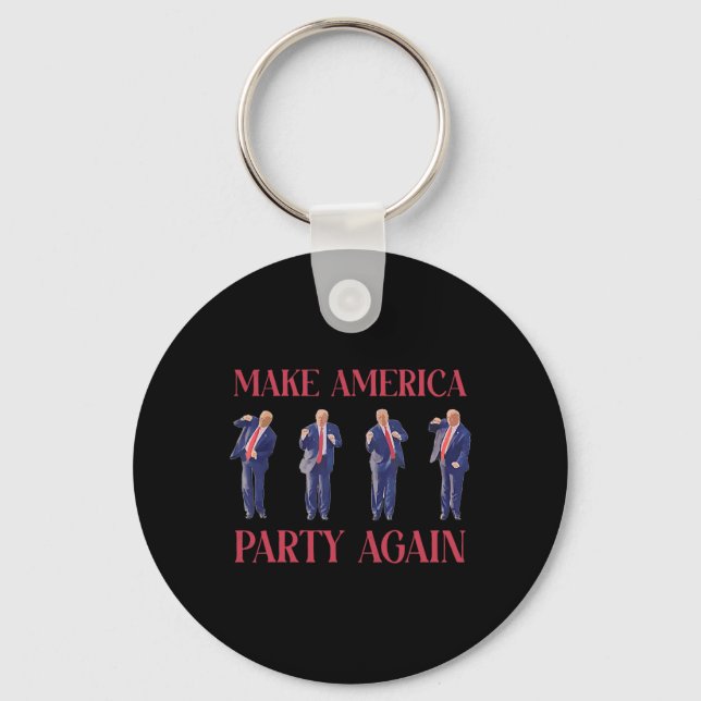 Funny Trump Dancing  Key Ring (Front)