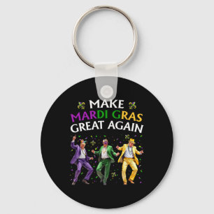 Funny Trump Dancing Make Mardi Gras Great Again Key Ring