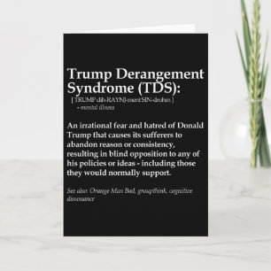 Funny Trump Derangement Syndrome Political Definit Card